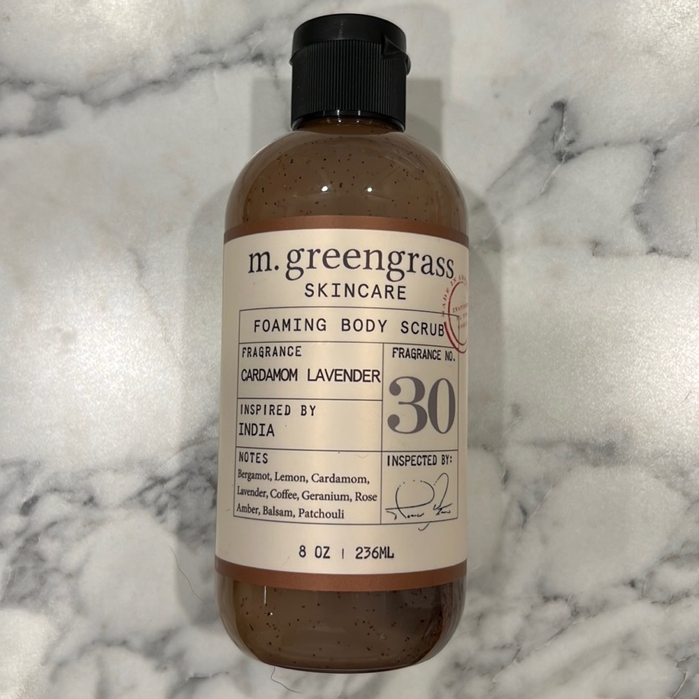 M. Greengrass Skincare Foaming Body Scrub 8oz New
